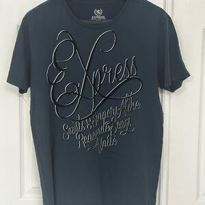 Express Dark Blue Graphic Tee